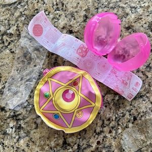 Bandai Sailor Moon Prism Pink Crystal Makeup Compact Zipper Pouch Bag Gashapon